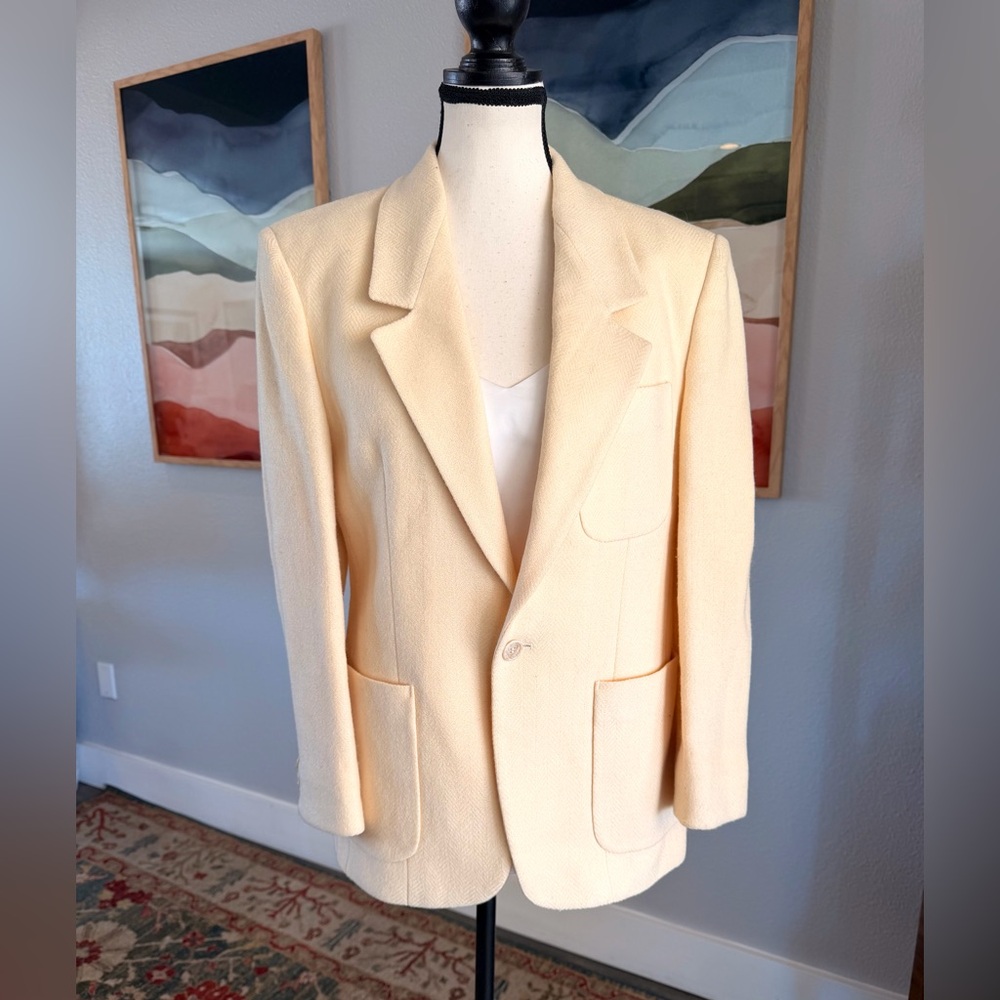 JG Hook Vintage Yellow Wool Blazer